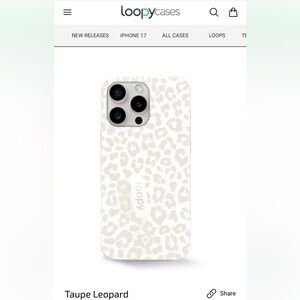 Loopy Case Cream Leopard Phone Cover